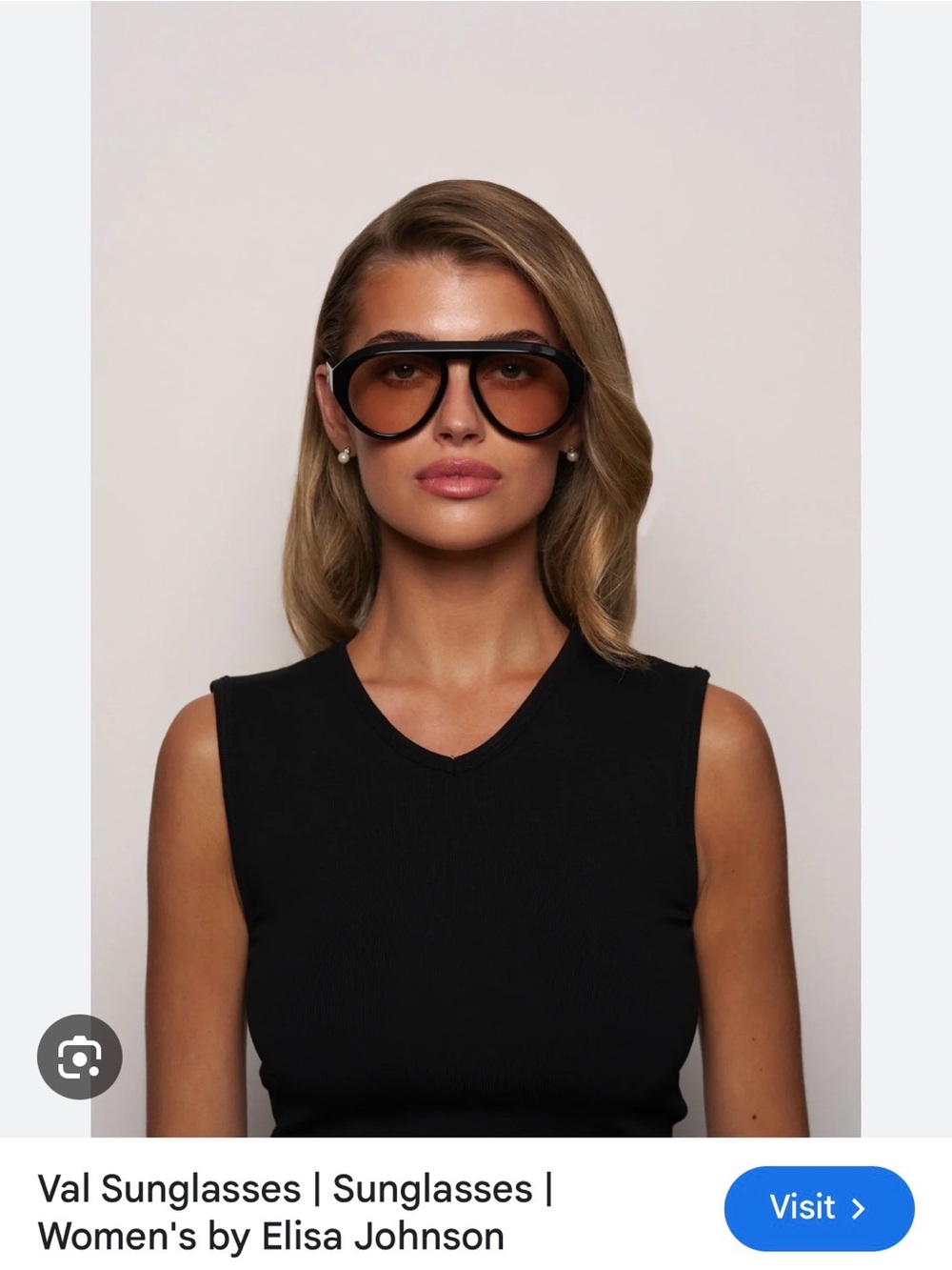 Elisa Johnson VAL Sunglasses in Gloss Black - Picture 5 of 5